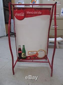 Old Coca Cola Sign-Mexican-Restaurant-Antique-18x30-Two Sided-Menu Board-Spinnin