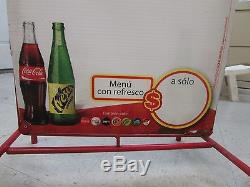 Old Coca Cola Sign-Mexican-Restaurant-Antique-18x30-Two Sided-Menu Board-Spinnin
