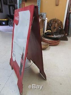 Old Coca Cola Sign-Mexican-Restaurant Bar-Antique-18x27-Two Sided-Menu Board