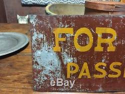Old Double Sided Metal Sign
