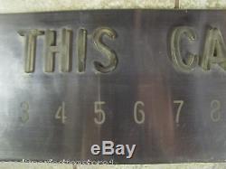 Old ELEVATOR'THIS CAR UP' Sign Stainless S NYC Architectural Building Hardware
