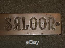 Old Early Passenger Liner Cruize Ship Dining Saloon Brass Sign Antique Titanic
