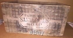 Old Fairbanks Santa Claus Soap Crate Wood Wooden Box Advertising Sign Illinois