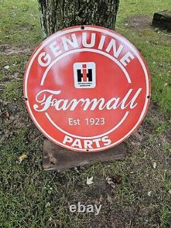 Old Farmall Parts Porcelain Sign 30 International Harvester Dealership Sign