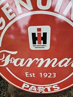 Old Farmall Parts Porcelain Sign 30 International Harvester Dealership Sign