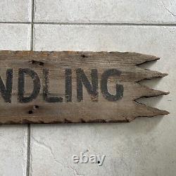 Old Folk Art Wooden Sign Gundling England America Old Rustic Primative sign