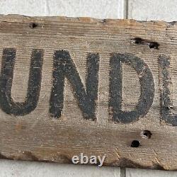 Old Folk Art Wooden Sign Gundling England America Old Rustic Primative sign