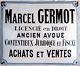 Old French Enamel Building Sign Plaque Notice Lawyer Tax Law Marcel Germot 1920s