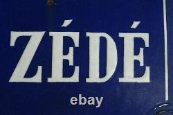 Old French enamel street sign plaque Gustave Zede C19th submarines centre Paris