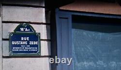 Old French enamel street sign plaque Gustave Zede C19th submarines centre Paris