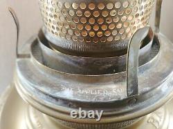 Old Huge B&H 96 brass font COUNTRY STORE lamp part kerosene oil electric 7' cord