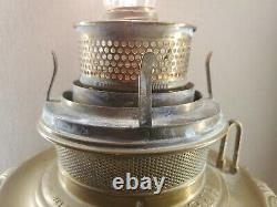 Old Huge B&H 96 brass font COUNTRY STORE lamp part kerosene oil electric 7' cord