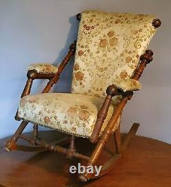 Old Hunzinger rocking chair High Style Victorian walnut / we can have delivered