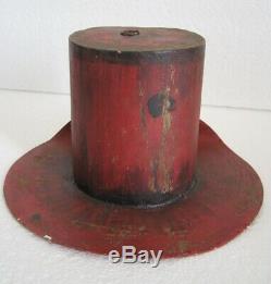 Old Iron Hat Trade Sign / Store Display Sign Advertisement, Hat Repairs