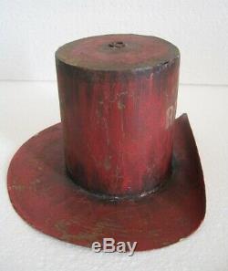 Old Iron Hat Trade Sign / Store Display Sign Advertisement, Hat Repairs