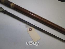 Old Japanese Samurai Spear Yari Sword Signed Kanesada Old Blade With Pole #c1