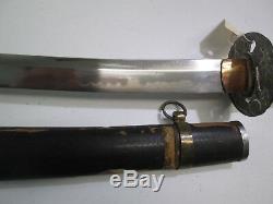 Old Japanese Samurai Sword Signed & Dated Special Order With Scabbard #l71