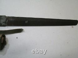Old Japanese Samurai Sword Signed With Unscabbard Old Long Blade 28.25 #pd