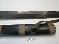 Old Japanese Samurai Sword Signed With Unscabbard Old Long Blade 28.25 #pd