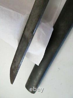 Old Japanese Samurai Sword Signed With Unscabbard Old Long Blade 28.25 #pd