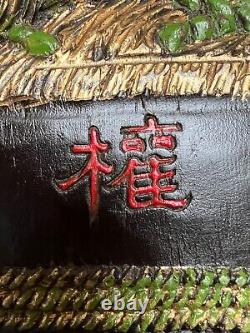 Old Japanese Wood Kanban Shop Trade Sign Rice Merchant Mid 20th C Showa 19x22