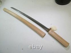 Old Koto Japanese Samurai Katana Sword Signed Masa Hiro Soshu Shira Saya #s9