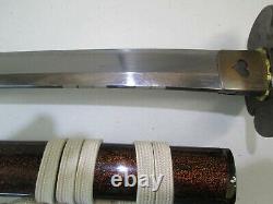 Old Koto Kongobyoe Moritaka Signed Japanese Samurai Katana Sword & Scabbard Nthk