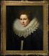 Old Master-art Antique Oil Painting Portrait Girl Noblewoman On Canvas 30x40