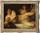 Old Master-art Antique Oil Painting Portrait Male Nude On Canvas 30x40