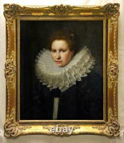 Old Master-Art Antique Oil Painting Portrait woman noblewoman on canvas 30x40