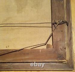 Old Naive 1907 Folk Art Primitive Hillbilly, Temperance Painting Hot Springs Ark