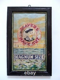 Old Navy Sailor Tin Sign Advertising Tin Antique Vintage Picture Frame Cigarette