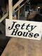 Old Original Antique Jetty House Name Primitive Painted Wood Folk Art Sign Usa