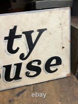 Old Original Antique Jetty House Name Primitive Painted Wood Folk Art Sign USA