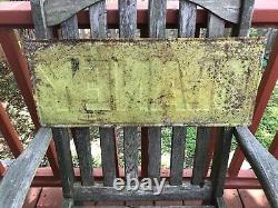 Old Original BLANEY embossed Seed Corn Feeds antique sign farm. Scioto Sign