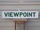 Old Original'viewpoint' Wood Trade Sign Vintage Antique Scenic Hotel Restaurant