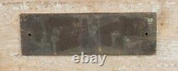 Old PRIVATE metal sign Brass Bronze antique 1900's door or wall mount 9 x 3