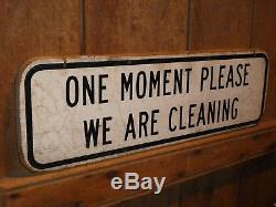 Old Paint Original Rare'out Of Service / Cleaning' Wood Sign Vintage Antique