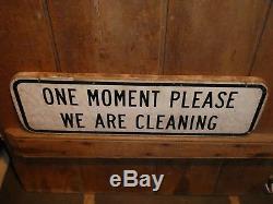 Old Paint Original Rare'out Of Service / Cleaning' Wood Sign Vintage Antique
