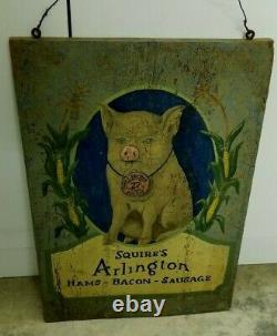 Old Primitive Store Pig Sign