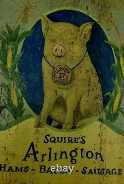 Old Primitive Store Pig Sign