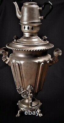 Old Russian Charcoal Samovar Russia Signed