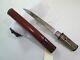 Old Samurai Japaned Matching Dagger Tanto Sword & Scabbard Signed #k292