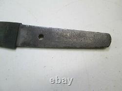 Old Samurai Japaned Matching Dagger Tanto Sword & Scabbard Signed #s2