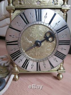 Old Signed Lantern Clock Hook and Spike with Single Hand