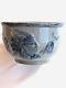 Old Sleepy Eye Flemish Ware Stoneware Salt Bowl Blue/grey. 1902-03 Weir Pottery