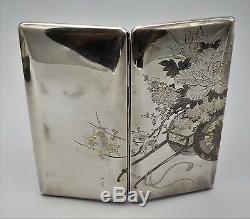 Old Sterling Silver 950, Japanese Large Cigarette Case, Artist Signed