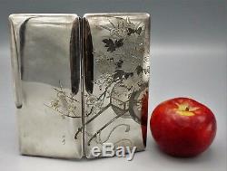 Old Sterling Silver 950, Japanese Large Cigarette Case, Artist Signed