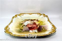Old Vienna Austria Porcelain Cabinet Wall Plaque Tray Beehive Mark Artist Sign