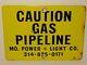 Old Vintage 1970s Missouri Power & Light Co. Gas Oil Porcelain Advertising Sign